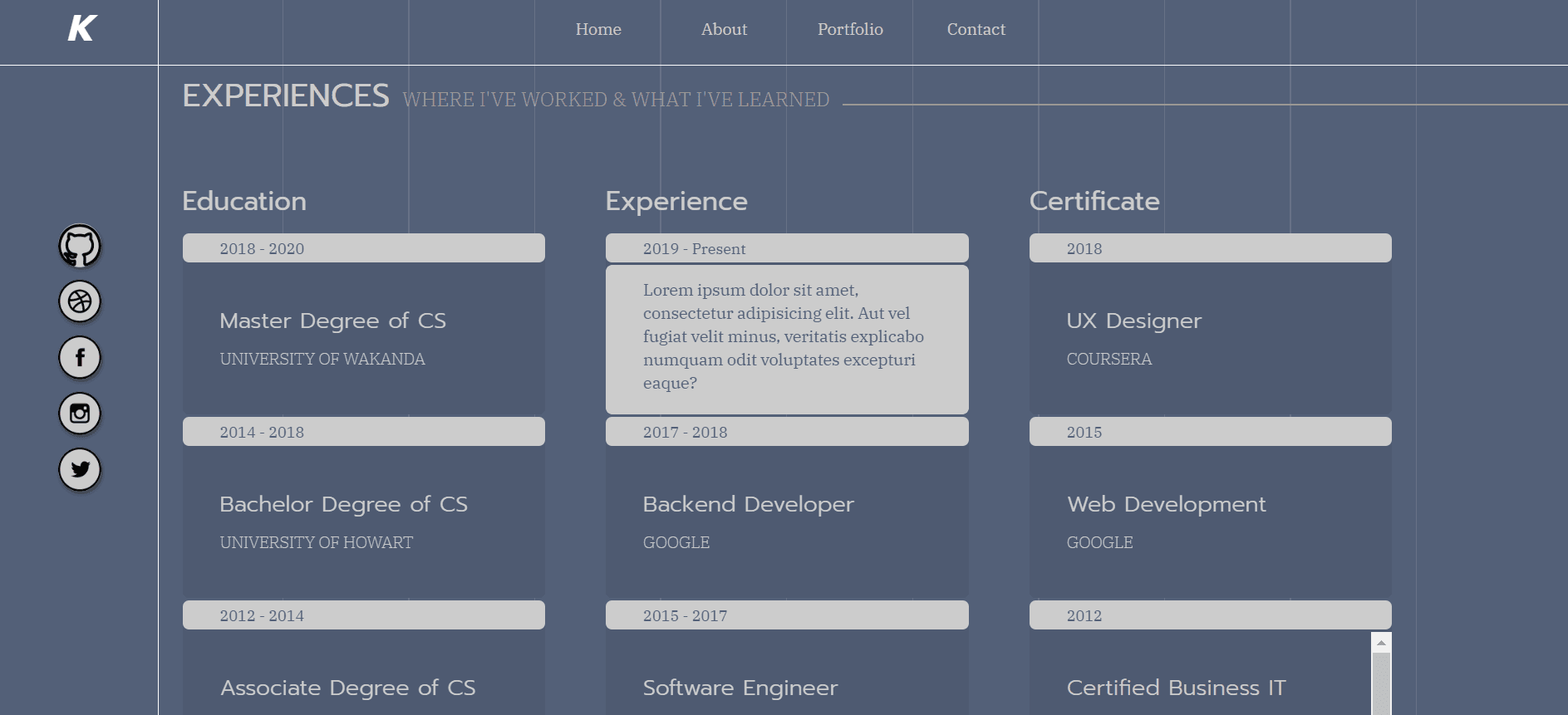 KALIE PORTFORLIO TEMPLATE.